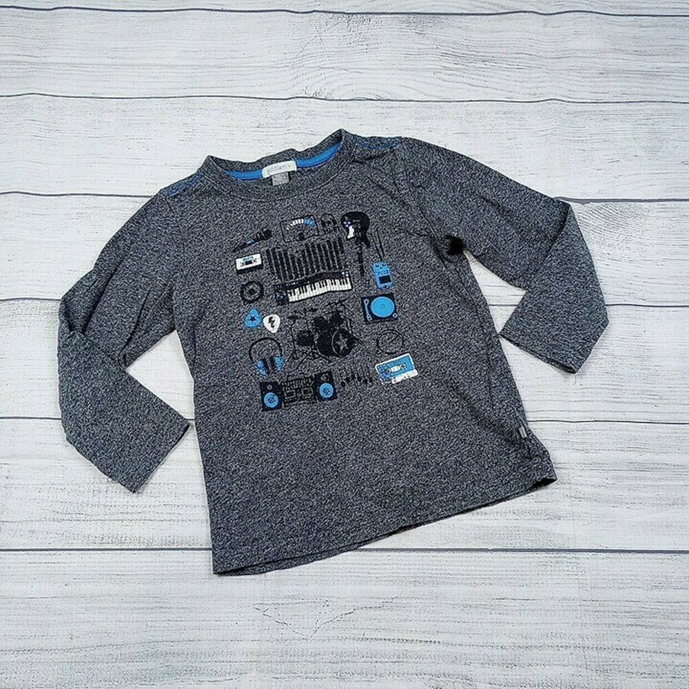 4 Petit Lem Music Graphic Long Sleeve Tee